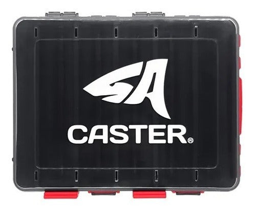 Caster Double Faced Lure Box with 12 Divisions 21x17x5cm 0