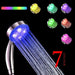 LED Shower Head 7 Color Changing Water Light Temperature Cam 2