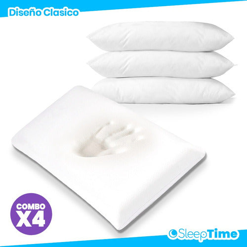 SleepTime 4 Intelligent Viscoelastic Pillows 60x35x13 1