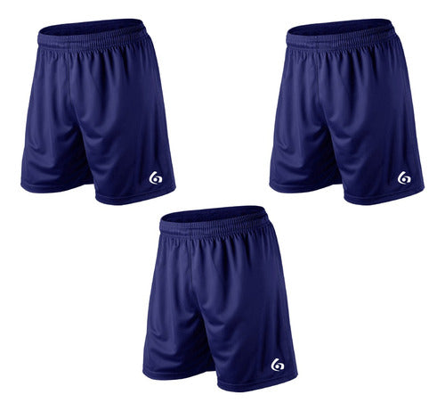 Pack of 3 Gol De Oro Pro Elite Shorts - Soccer Running Basketball 29