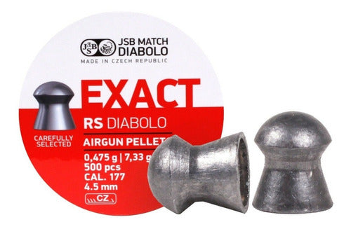 JSB Exact RS Pellets Caliber 4.5 7.33 Grain Can X500 1