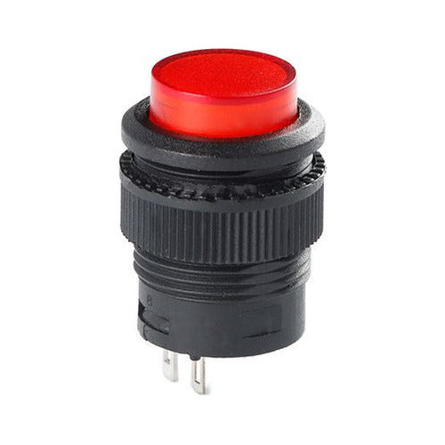 Botón Pulsador 16mm Con Retención 250v 3a Rojo 1