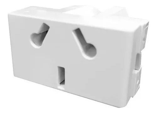 Jeluz White Modular Socket for Light Switch 20067 Pack x50 0