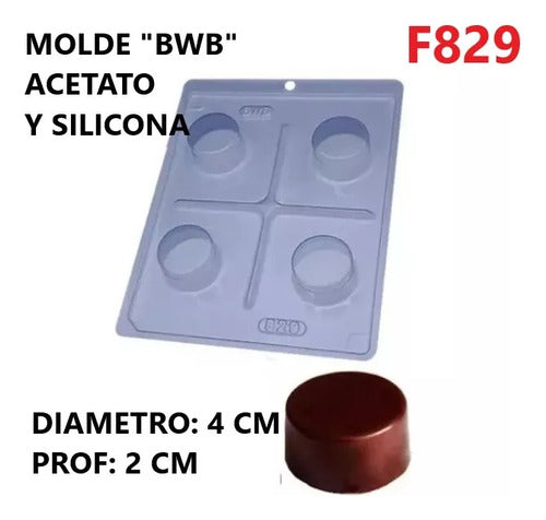 Molde De Acetato Bwb - Circulos - Alfajores (*f829) 1