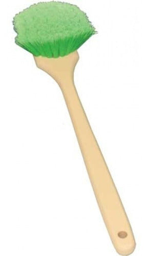 Soft Utility Scrub Green Brush with Long Handle for Chassis and Wheel Wells by 3D Detailing 1