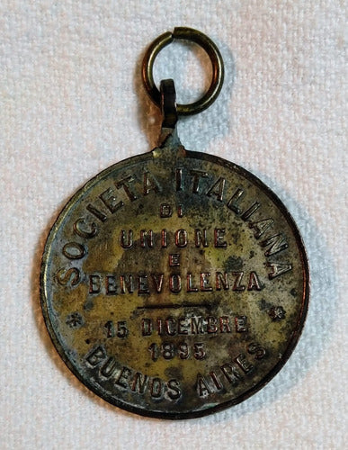 Antigua Medalla Sociedad Uniones E Benevolenza 1895 1