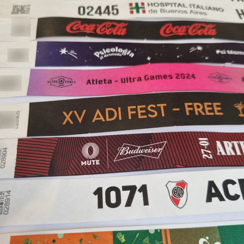 Open Ticket 150 Custom Full Color Tyvek Wristbands 2