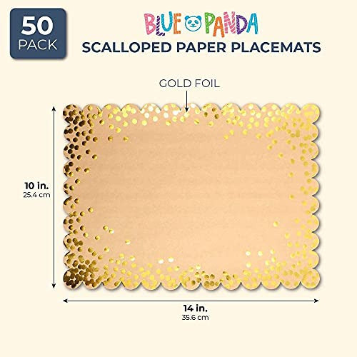 Apronmen Kraft Paper Panda Blue Festooned Placemats 1