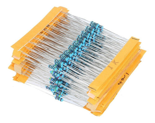 HobbyTronica Kit 600 Metal Film Resistors 1% 1/4W 30 Values 0