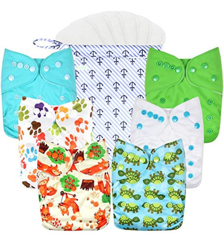 Wegreeco Reusable Pocket Cloth Diapers for Baby 0