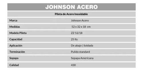 Johnson Combo Bacha ZZ52/18 Griferia Monocomando 2