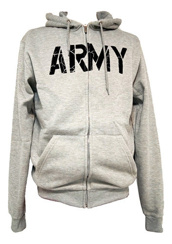 Men's Military Army Imported Eagle Claw Zip-Up Hoodie 0