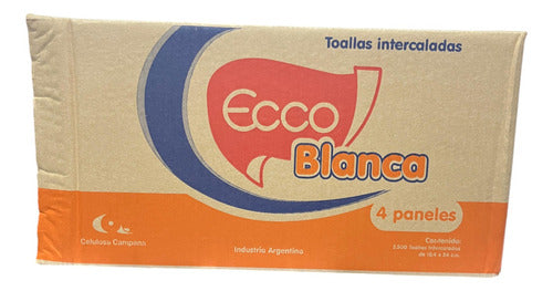 Toalla Papel Intercalada Blanca Ecco X2500 U 0