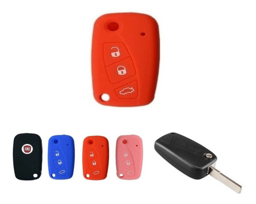 Silicone Key Cover for Fiat Qubo Ducato 500 Doblo Bravo 4