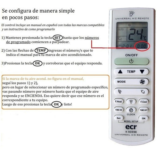 Controls Universal Air Conditioner Remote - Compatible with All Brands 1