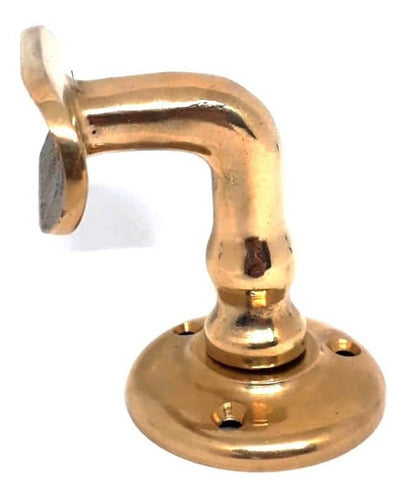 Ri-Al-Pa Curved Handrail Support for Screwing - Polished Brass 1