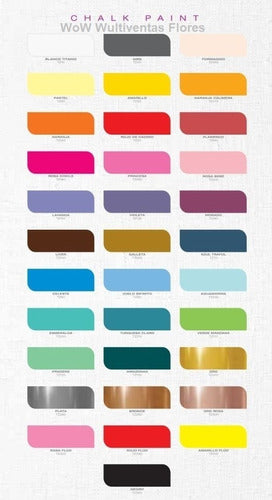 Pintura A La Tiza Chalk Paint Acuarel 200cc X5 Unidades 4