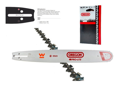 Oregon 18'' Chainsaw Blade and Chain for Husqvarna 455 0