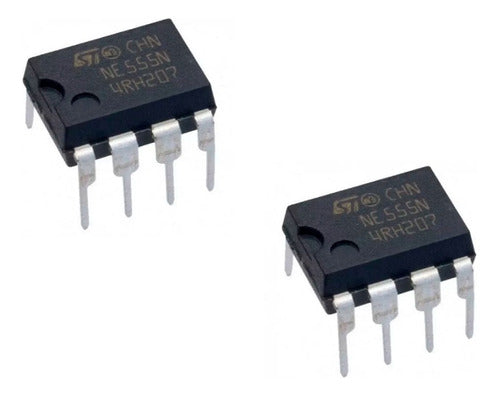 Aries Ne555p Timer Ne555 Ne 555 Integrado Dip8 - Pack X 2 Unidades 0