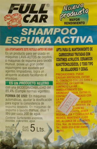 Full Car Shampoo Espuma Activa X5 Ph Neutro 3