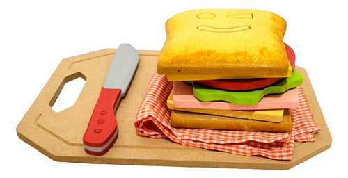 Tienda Cracovia Wooden Sandwich Toy Set with Knife 2