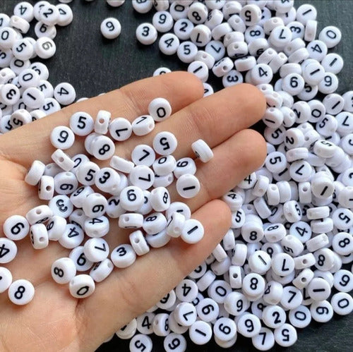 Generic Acrylic Number Beads X 100 Units 1