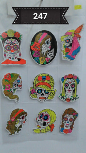 Mexican Skulls Vinyl Decals X Blister 3