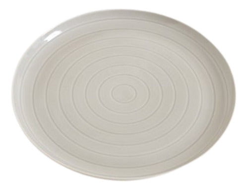 Porcelain Flat Plate 27cm Beat Gray Glossy 0