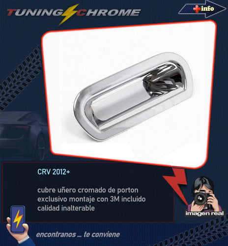 Honda Uñero Cromado Porton Para CRV 2012+ Import. Tuningchrome 3