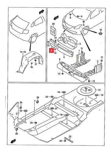 Soporte Interior Careta (inf-der.) Suzuki Baleno Glx 2020- 0