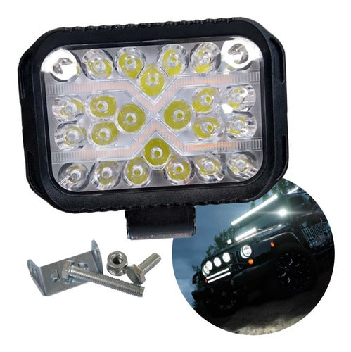 Faro Proyector LED Para Auto Con Carcasa De Aluminio 37W 0