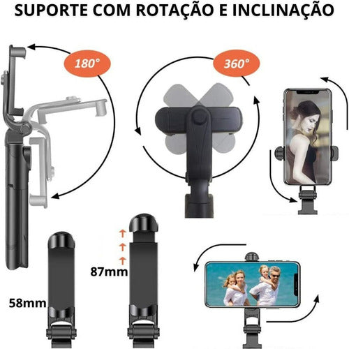 Bastão Celular Gravação Vídeo Microfone Sem Fio Duplo Tipo-c 7