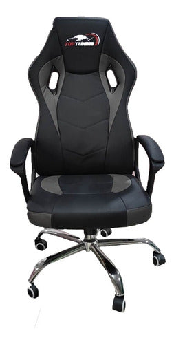 SCP Ergonomic Gamer Office Chair - Stainless Steel Sillón 1