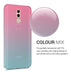 Kwmobile Case Compatible With Huawei Mate 20 Lite - Transparent Gradient Phone Cover - Bicolor Dark Pink/Blue/Transparent 2