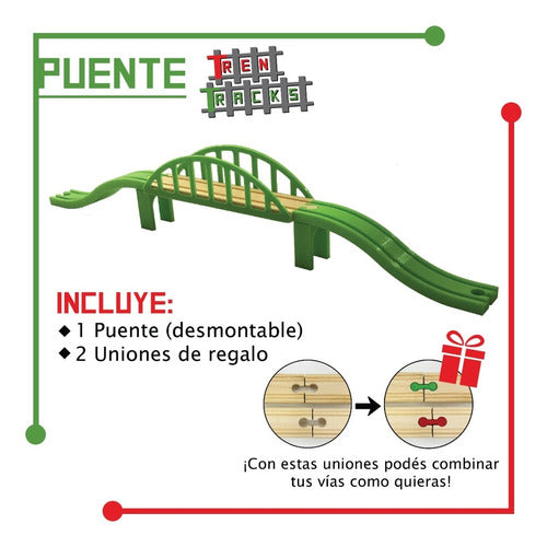 TrenTracks 61 Cm Long Bridge Compatible with Trencity 6