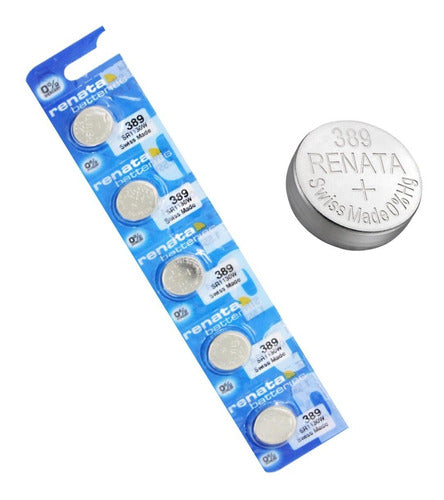 Renata 5 X 389 Sr1130W Original Swiss Button Batteries - Closed Blister 0