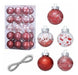 Bolas Para Arbol De Navidad Con Relleno Rojo- 6cm X 30u. 0