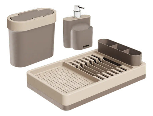 Conjunto Organizador Flat Para Cozinha 3pçs Gray Light Coza 0