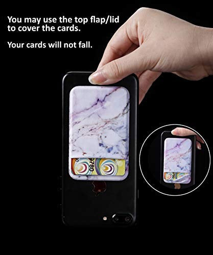 Fulgamo Marble Adhesive Phone Pocket with Card Holder 3