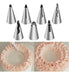 Set of 7 Flounce Piping Nozzles for Baking 0
