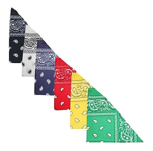 Mechaly Bandana Triangle Bibs Set of 4 - Polyester Paisley for Dogs and Cats 1