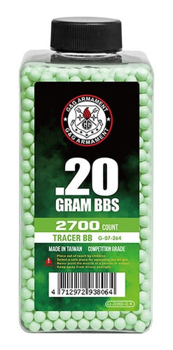 G&G Tracer Bbs 6 Mm Airsoft 0.20 Grs Bottle X 2700 0