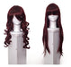 DANABELLAS Burgundy Simulated Natural Kanekalon Wigs 0