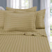 City Blanco 1 1/2 Plazas Striped Dobby Bed Sheets Set for Sommier 0