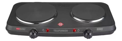 Telefunken Electric Double Burner Stove Thermostat 2400W 0