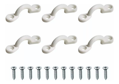 Marine Omega Atalona Plastic Rope Clip with Stainless Steel Screws (Set of 6) 0