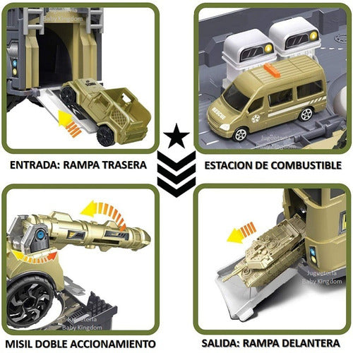 Special Forces Juego De Soldaditos Set Camion, Tanque Militar Base Misil 6