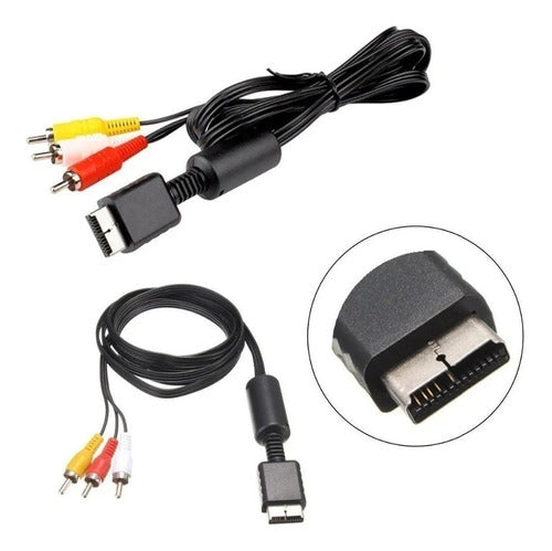 Generic RCA Audio and Video Cable to TV for PlayStation PS1 PS2 PS3 1