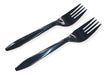 Disposable Plastic Forks Black/Clear (Pack of 60 Units) 2