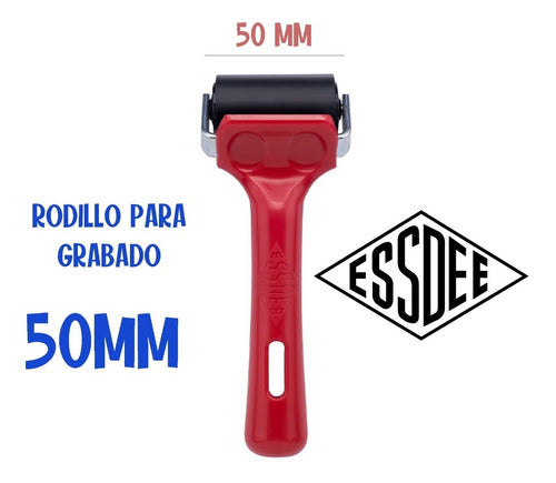 Essdee Professional 50 Mm Rubber Xilography Engraving Roller 0